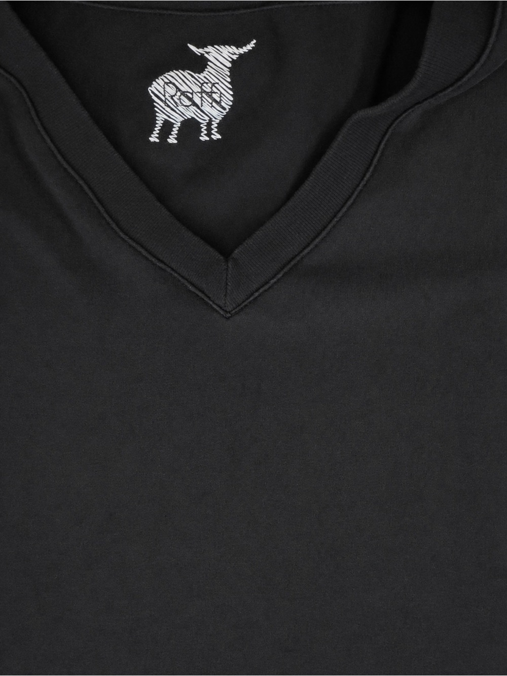 Black Short Sleeve V-Neck T-Shirt | Soft Stretch Casual Basic | Men’s - Picture 3 of 4